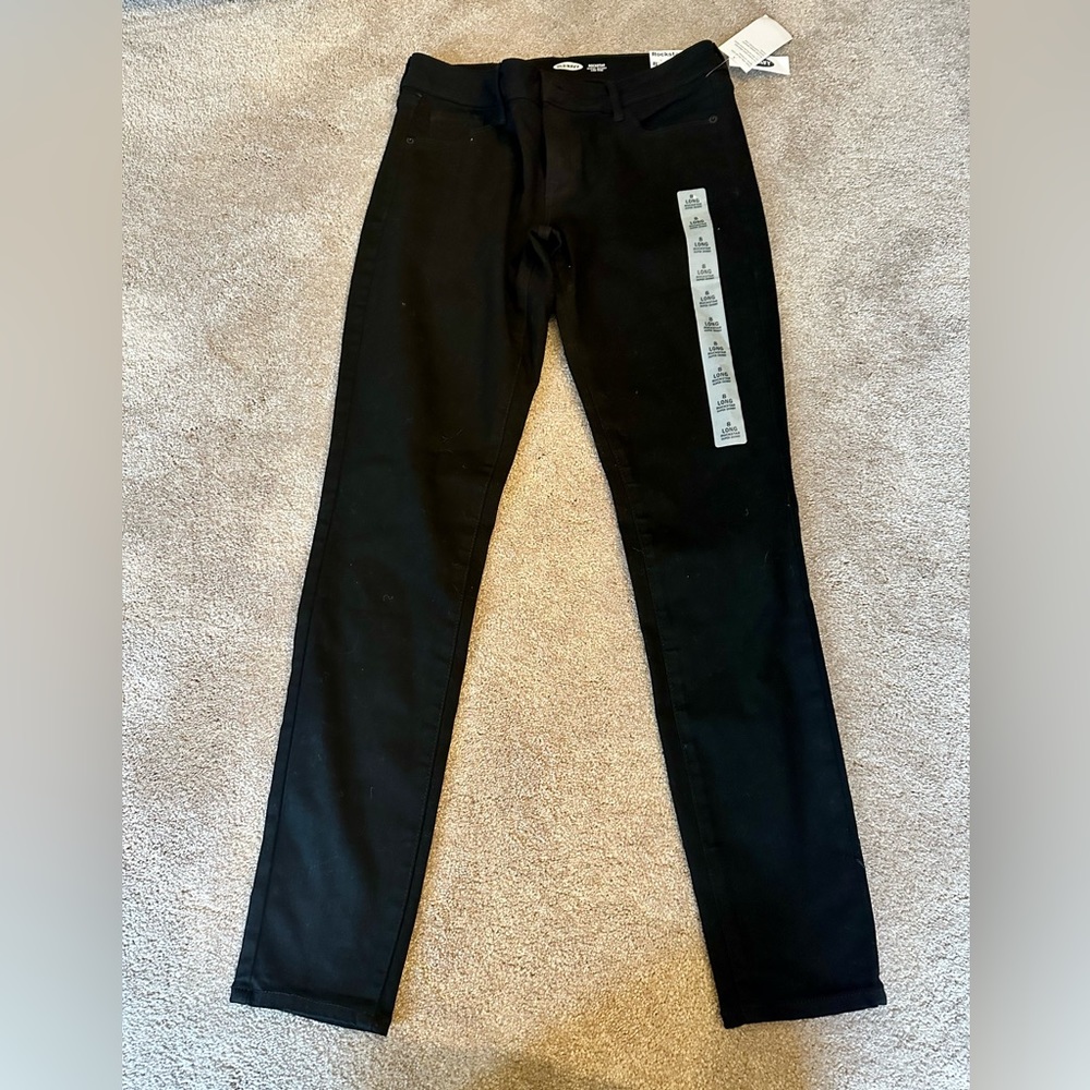 NWT Old Navy Rockstar Super Skinny Tall/Long Black Jeans